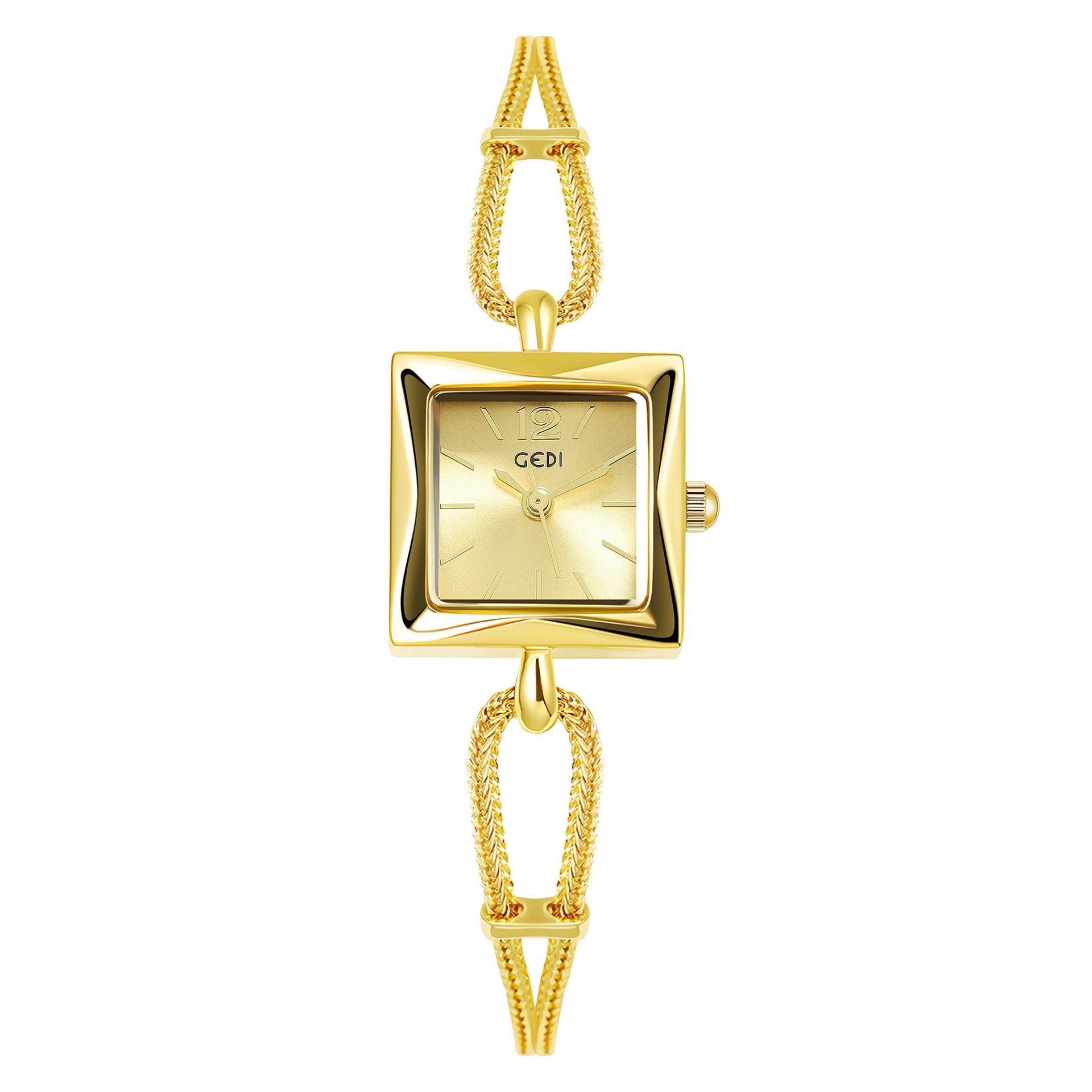 \Square Plate Alloy Bracelet Watch Antique Style