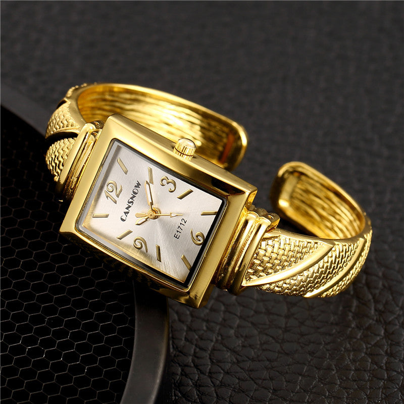 Metal Texture Square Bracelet Watch