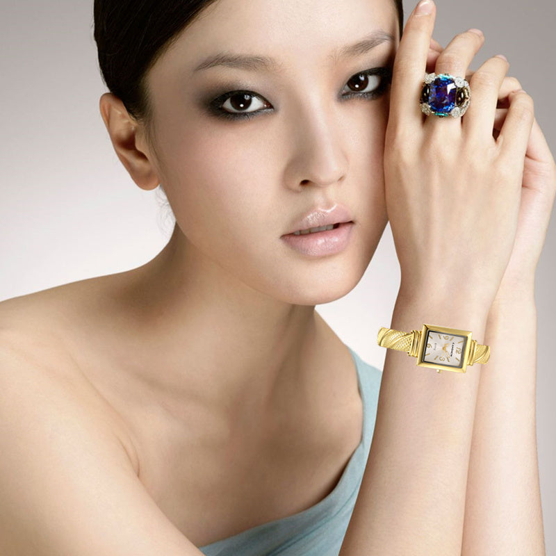 Metal Texture Square Bracelet Watch