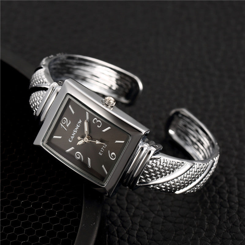 Metal Texture Square Bracelet Watch