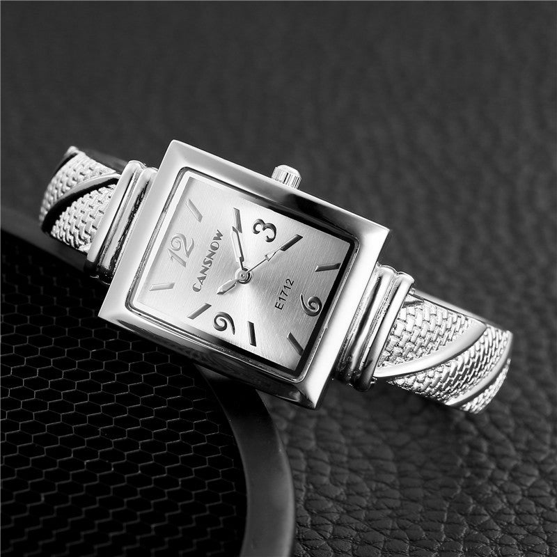 Metal Texture Square Bracelet Watch