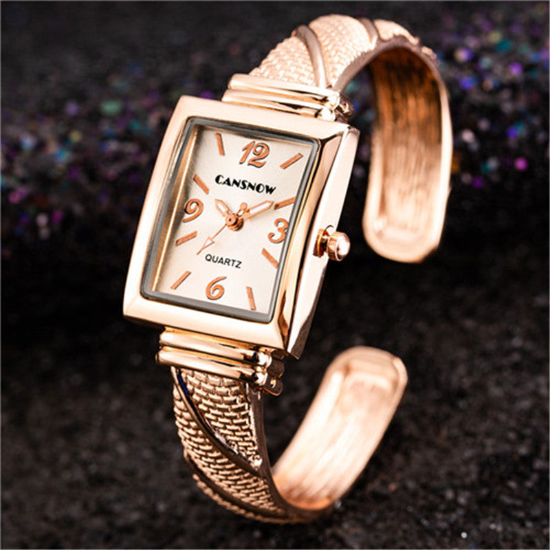 Metal Texture Square Bracelet Watch