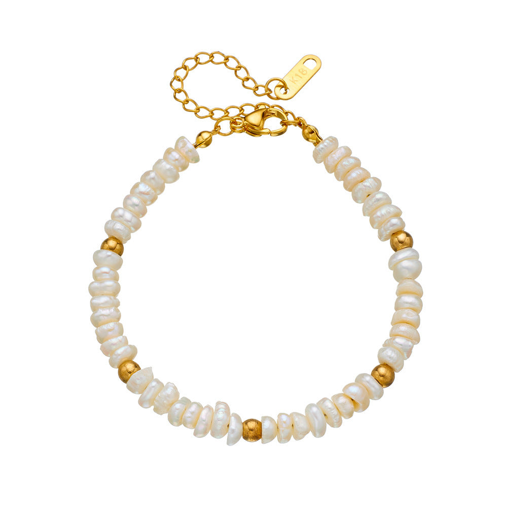 High-end Fashion Baroque Natural Freshwater Pearl Bracelet