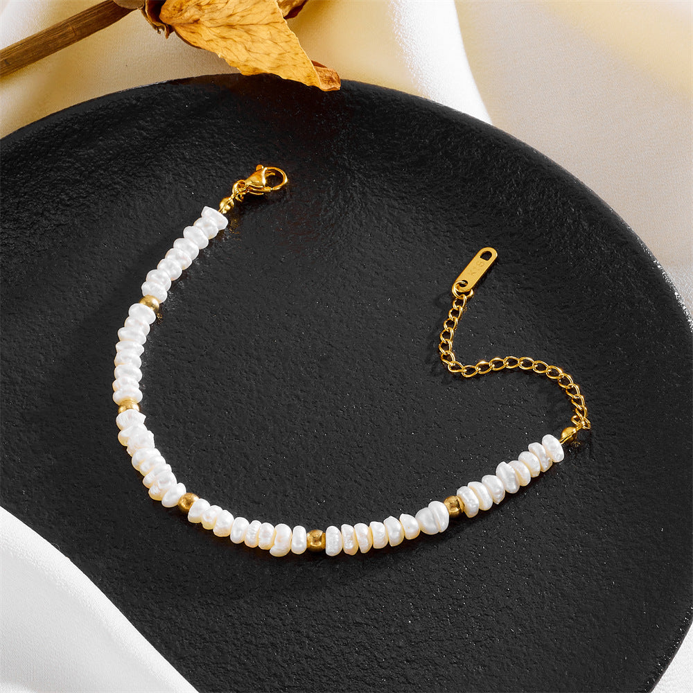 High-end Fashion Baroque Natural Freshwater Pearl Bracelet