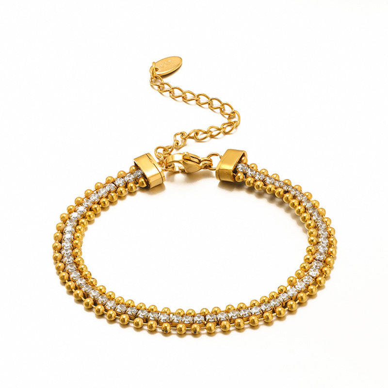 Stainless Steel Chain Zircon Female