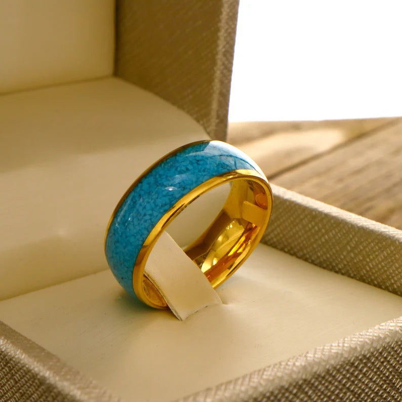 Light Luxury HAILANG Clouds Painted Dribble SST Ring