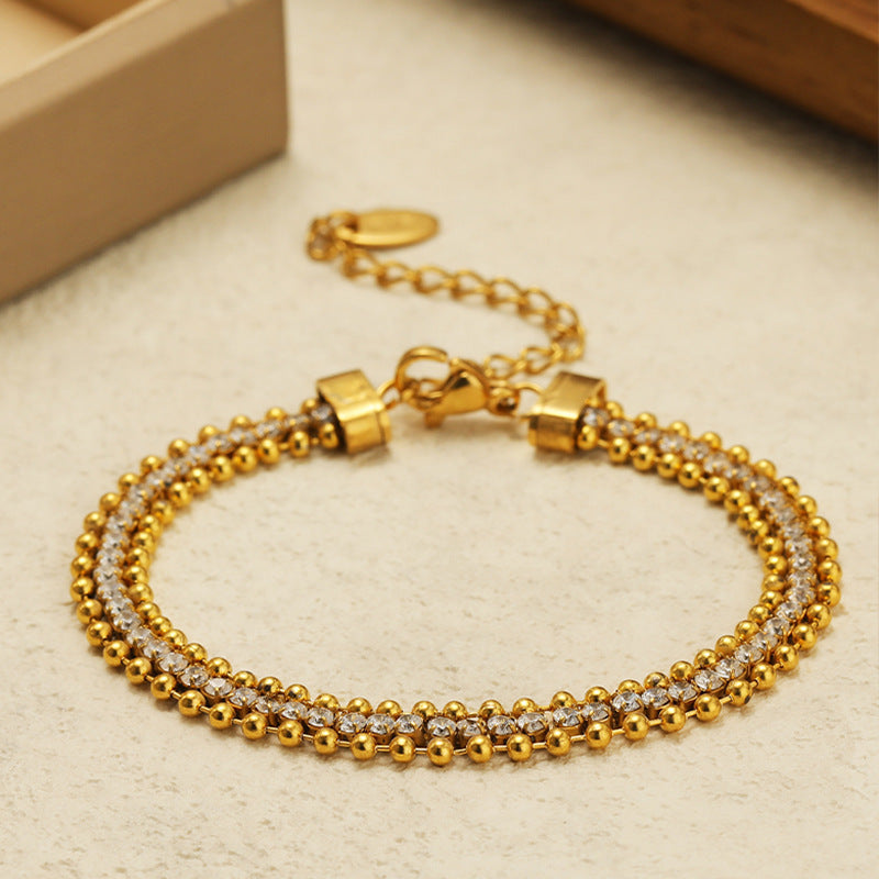 Stainless Steel Chain Zircon Female