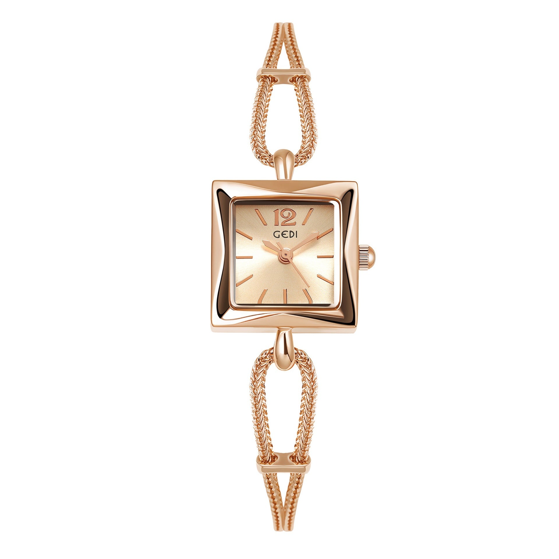 \Square Plate Alloy Bracelet Watch Antique Style