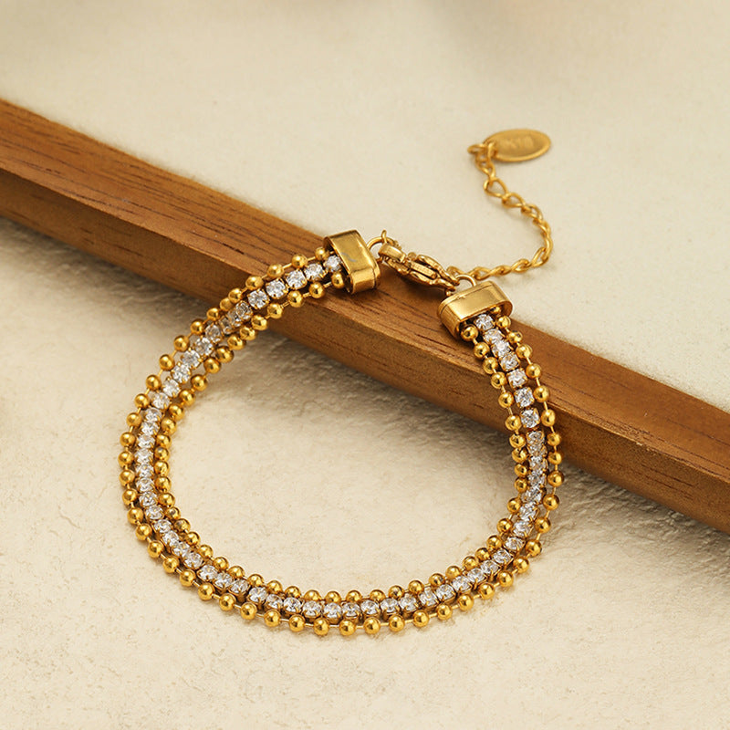 Stainless Steel Chain Zircon Female