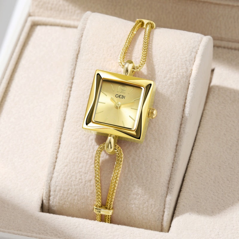 \Square Plate Alloy Bracelet Watch Antique Style